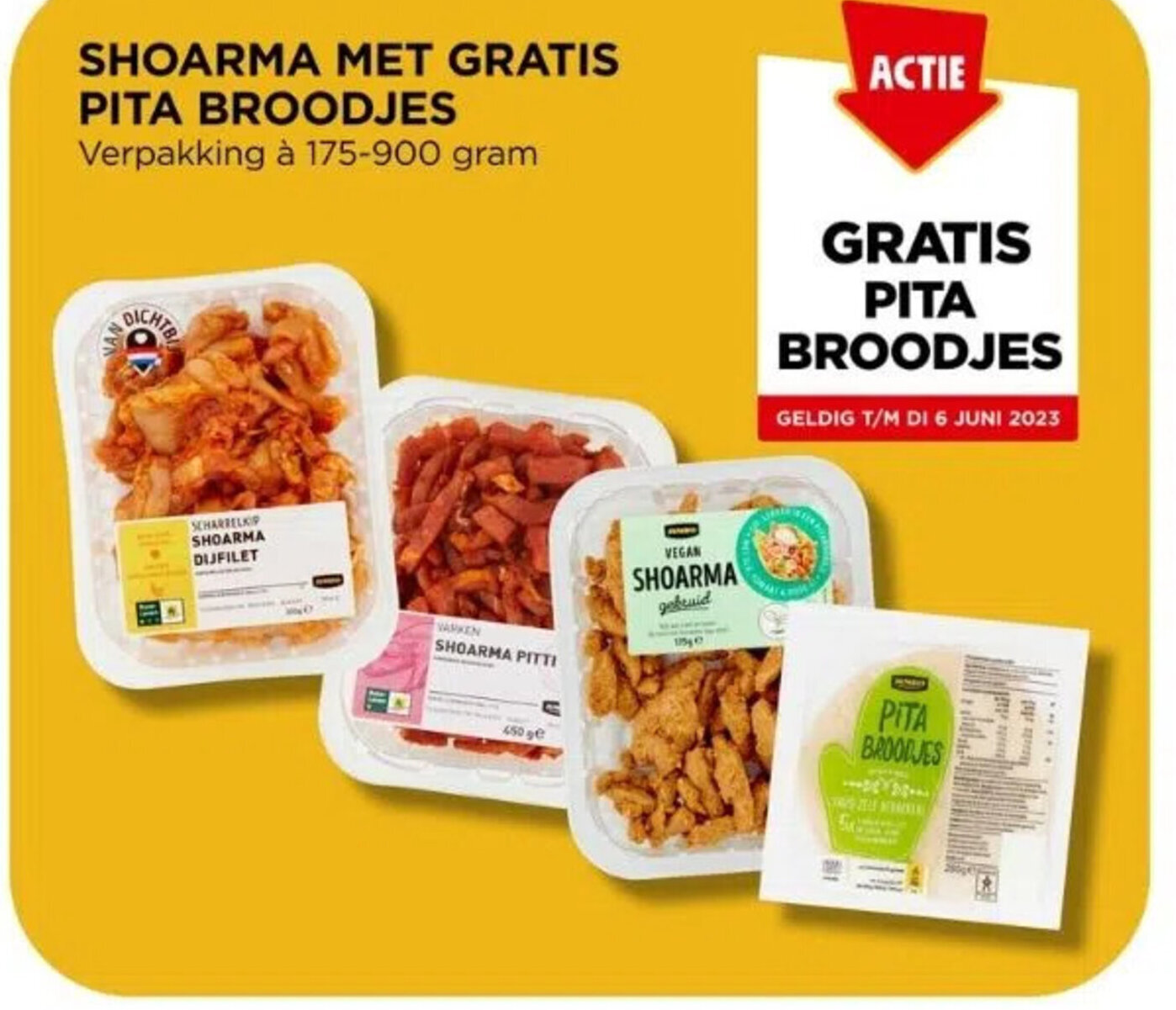 SHOARMA MET GRATIS PITA BROODJES Verpakking à 175900 gram aanbieding