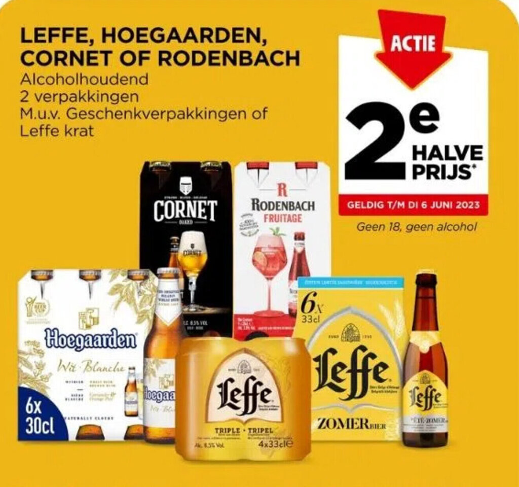 LEFFE, HOEGAARDEN, OF RODENBACH aanbieding bij Jumbo