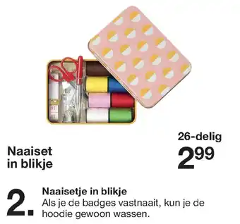 Zeeman Naaiset in blikje 26-delig aanbieding