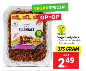 Lidl Vegan rulgehakt 375 GRAM aanbieding