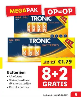 Lidl Batterijen AA of AAA aanbieding