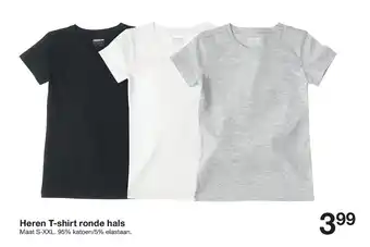 Zeeman Heren T-shirt ronde hals S-XXL aanbieding