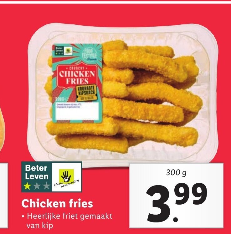 Chicken fries 300 g aanbieding bij Lidl