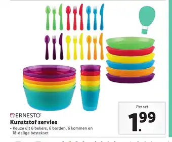 Lidl ERNESTOⓇ Kunststof servies aanbieding