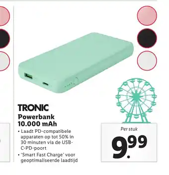 Lidl TRONIC Powerbank 10.000 mAh aanbieding