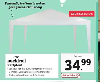 Lidl Rocktrail Partytent aanbieding