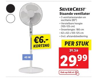 Lidl SILVERCREST Staande ventilator aanbieding