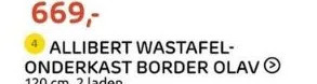 Praxis 4 allibert wastafelonderkast border olavo 120 cm. 2 laden. aanbieding