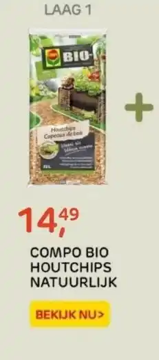 Praxis Compo bio houtchips natuurlijk aanbieding