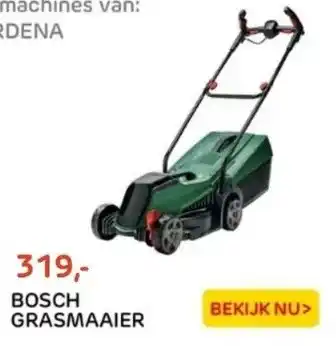 Praxis Bosch grasmaaier aanbieding