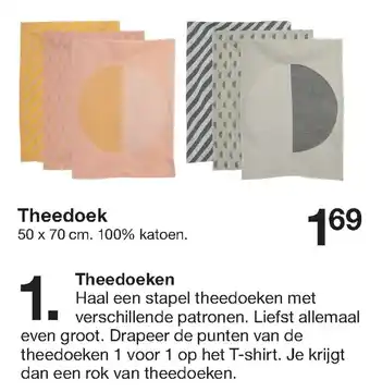 Zeeman Theedoek 50*70 cm aanbieding
