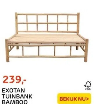 Praxis Exotan tuinbank bamboo aanbieding