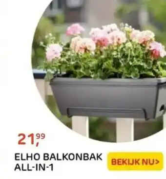 Praxis Elho balkonbak all-in-1 aanbieding
