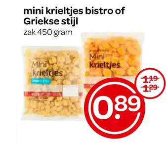 Spar Mini krieltjes bistro of griekse stijl aanbieding