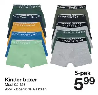 Zeeman Kinder boxer 92-128 5-pak aanbieding