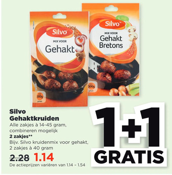 PLUS Silvo gehaktkruiden aanbieding