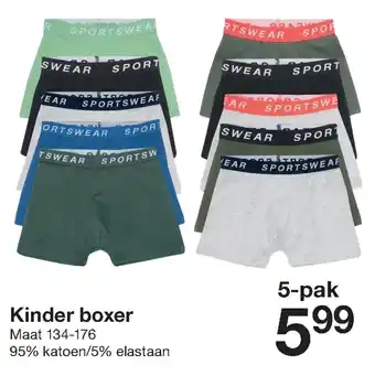 Zeeman Kinder boxer 134-176 5-pak aanbieding