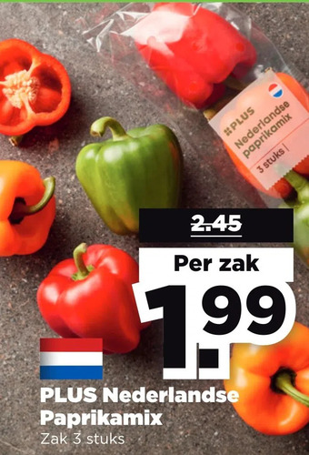 PLUS Plus nederlandse paprikamix aanbieding