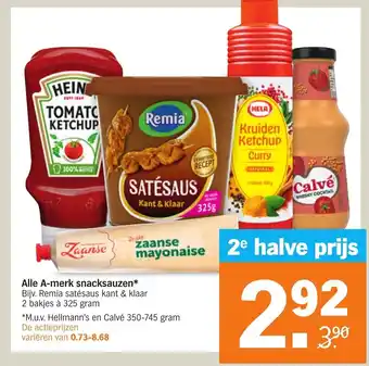 Albert Heijn Alle A-merk snacksauzen 325g aanbieding