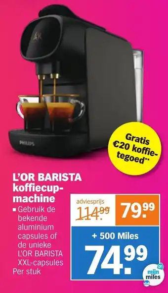 Albert Heijn L'OR BARISTA koffiecup-machine aanbieding