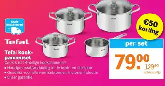 Albert Heijn Tefal kook- pannenset aanbieding
