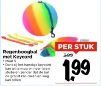 Vomar Voordeelmarkt Regenboogbal met Keycord aanbieding