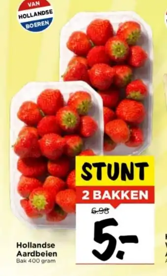 Vomar Voordeelmarkt Hollandse Aardbeien 400 gram aanbieding