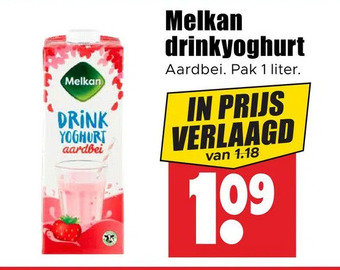 Dirk Melkan drinkyoghurt aanbieding