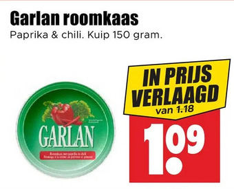 Dirk Garlan roomkaas aanbieding