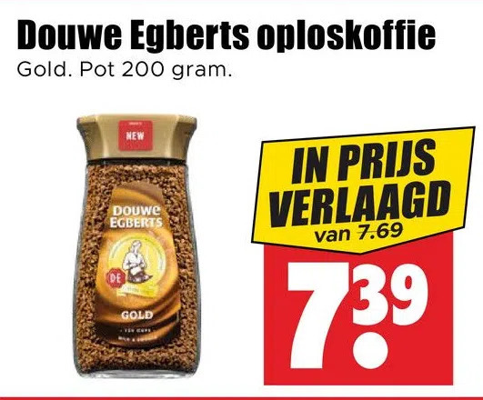 Dirk Douwe egberts oploskoffie aanbieding