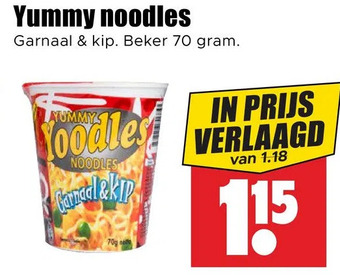 Dirk Yummy noodles aanbieding