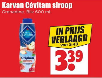 Dirk Karvan cévitam siroop aanbieding