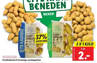 Lidl Vastkokend of kruimige aardappelen 2x1 kilo aanbieding