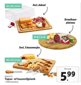 Lidl Tapas- of kaassnijplank aanbieding