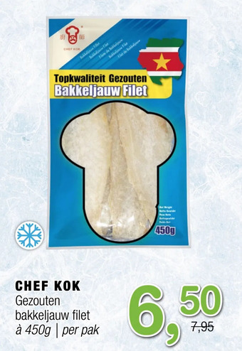 Amazing Oriëntal Chef kok gezouten bakkeljauw filet aanbieding