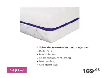 Baby & Tiener Cabino kindermatras 90 x 200 cm jupiter aanbieding