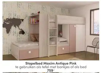 Baby & Tiener Stapelbed maxim antique pink aanbieding