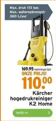 GAMMA Kärcher hogedrukreiniger k2 home aanbieding