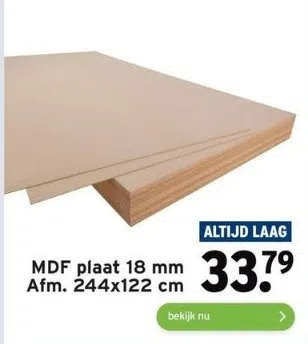 GAMMA Mdf plaat aanbieding