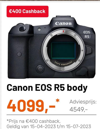 Kamera Express Canon eos r5 body aanbieding