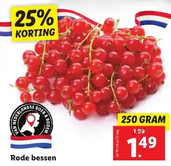 Lidl Rode bessen 250g aanbieding