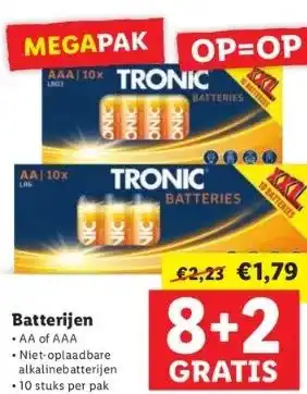 Lidl Batterijen aanbieding