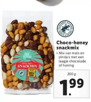 Lidl Choco-honey snackmix aanbieding