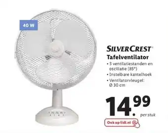 Lidl Silvercrest tafelventilator aanbieding