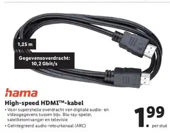 Lidl High-speed hdmi™m-kabel aanbieding