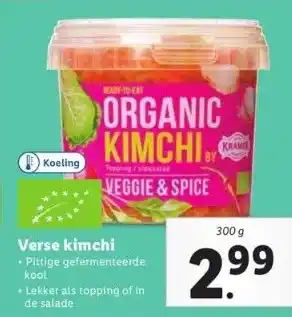 Lidl Verse kimchi aanbieding