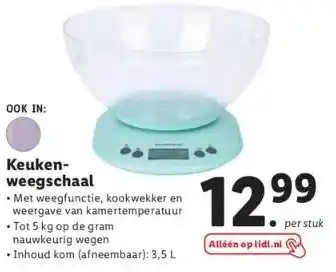 Lidl Keukenweegschaal aanbieding