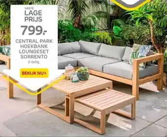 Praxis Central park hoekbank loungeset sorrento aanbieding