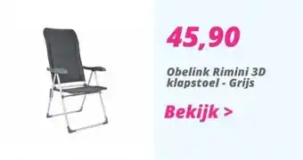 Obelink Obelink rimini 3d klapstoel - grijs aanbieding