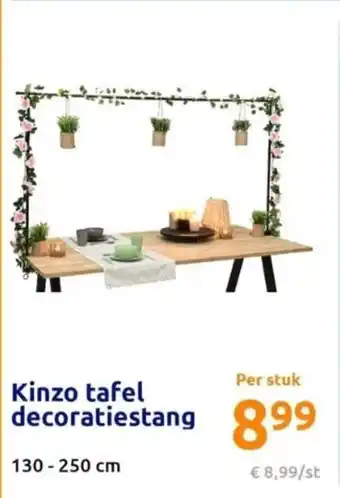 Action Kinzo tafel decoratiestang aanbieding